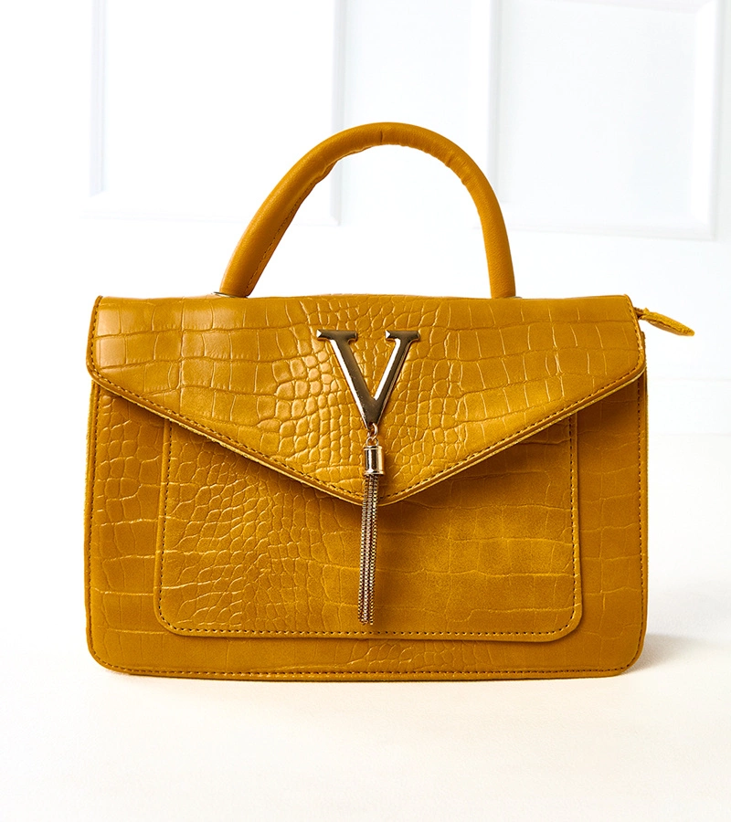 Torebka na ramię z motywem skóry krokodyla Barsa