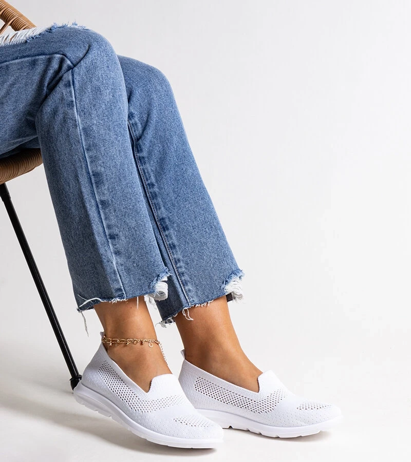 Białe tenisówki na piankowej podeszwie Rahima