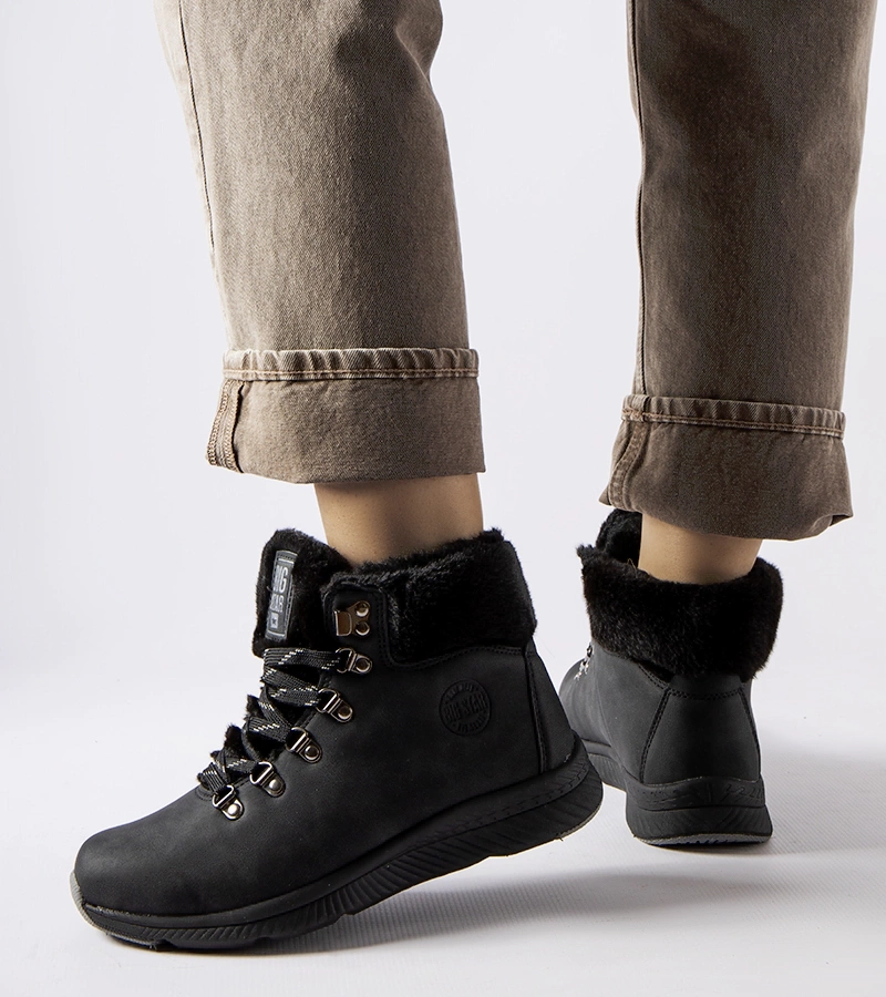 Czarne trapery ocieplane Big Star MM274488