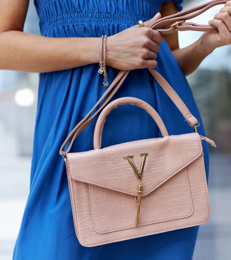 Torebka na ramię z motywem skóry krokodyla Barsa