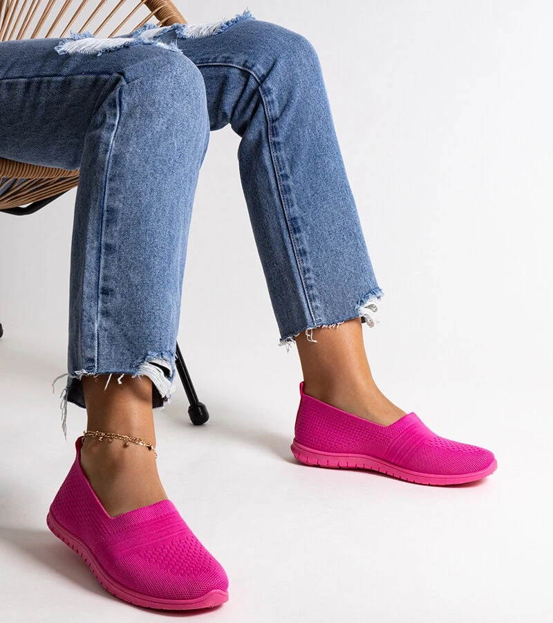 Ciemnoróżowe wsuwane tenisówki Shalha