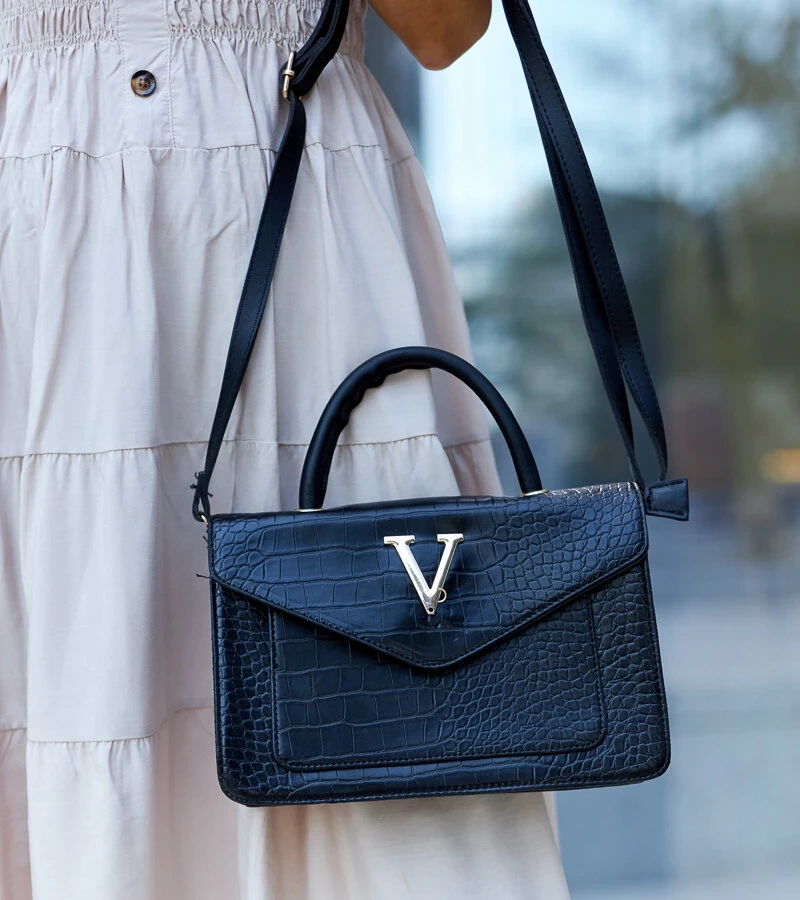 Torebka na ramię z motywem skóry krokodyla Barsa