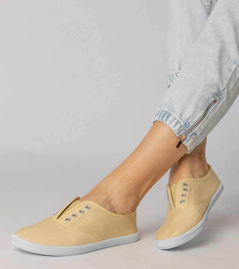 Szare materiałowe tenisówki wsuwane Vilma