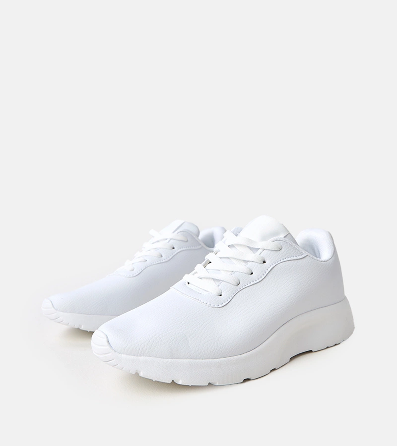 Białe sneakersy męskie na podwyższeniu Christien