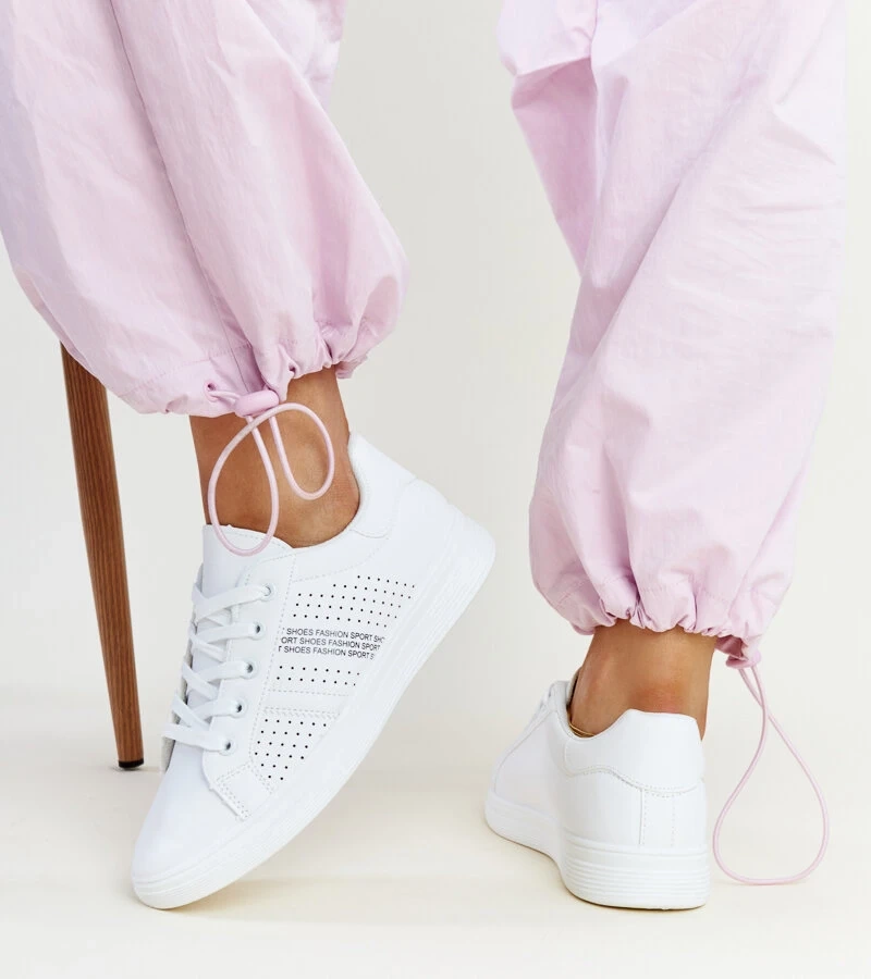 Białe sneakersy eko skóra Berdine