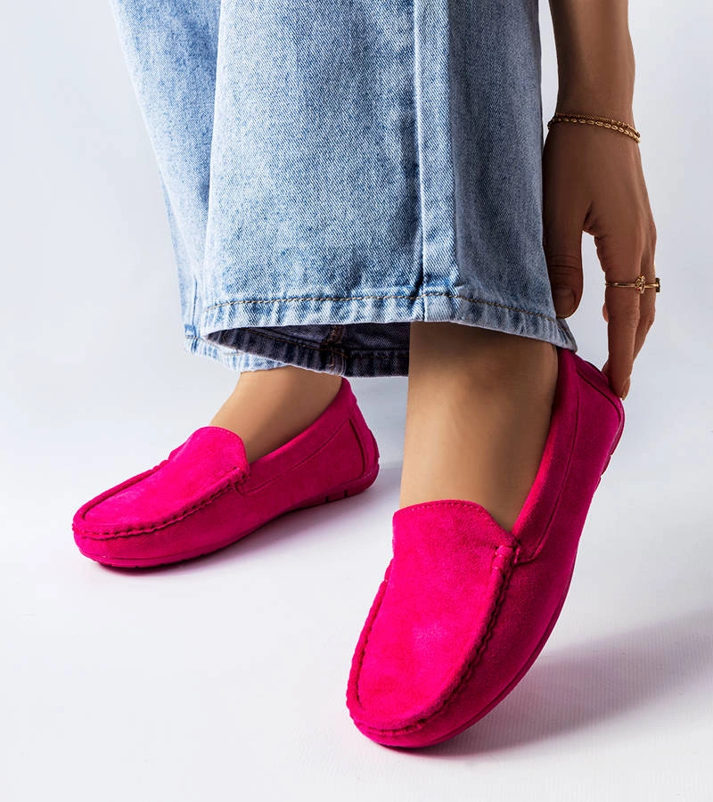 Różowe mokasyny ze skórzana wkładką Souplet