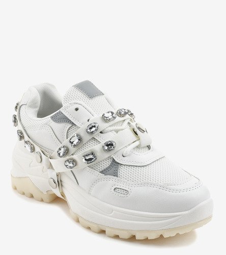 Białe modne obuwie sportowe A88-68