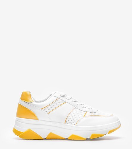 Biało żółte sneakersy Julissa