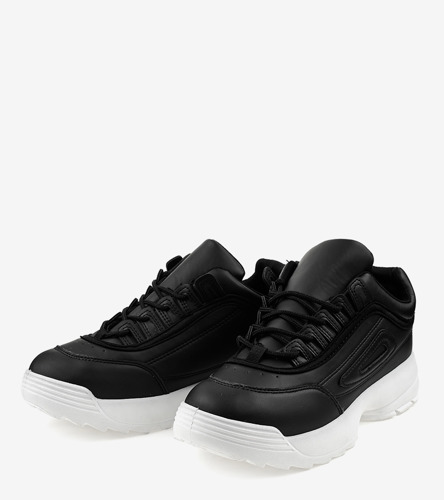 Czarne obuwie sportowe sneakersy GL808