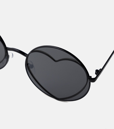Czarne okrągłe okulary przeciwsłoneczne Taunya 