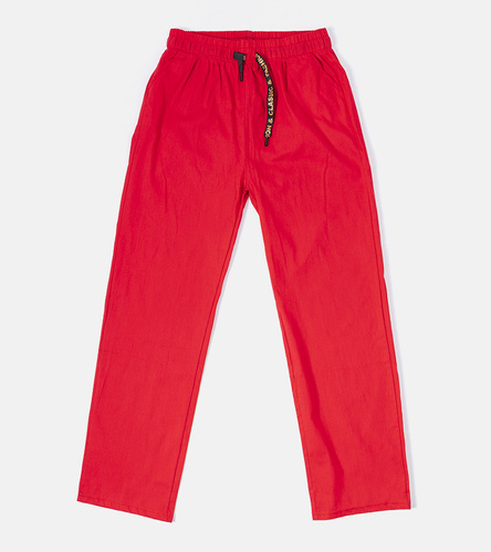Czerwone proste spodnie Sasja 